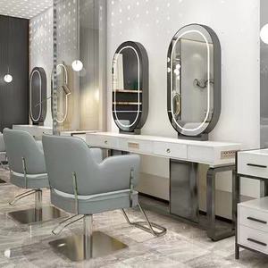 Miroir de salon de coiffure Sincoo JT70 moderne en verre doré avec couleur et taille personnalisables pour usage en centre commercial et atelier - Product Image 4