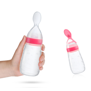 ขวดนมซิลิโคนสำหรับเด็ก ลายสัตว์ ปลอดสาร BPA ปลอดสารพทาเลต ปรับระดับการไหลได้ ดีไซน์เพรียวบาง ไม่มีหูจับ สำหรับเด็ก 0-12 <span class=keywords><strong>เดือน</strong></span> <span class=keywords><strong>ข้าว</strong></span>สาร - Product Image 2