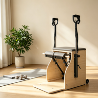 Chaise Wunda en bois d'érable massif durable avec revêtement en cuir PU pour entraînement de base, équipement de fitness pour studio de yoga et rééducation CE OEM