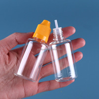 Bouteille en plastique PET transparente pour jus, avec bouchon résistant aux enfants, 3 ml, 5 ml, 10 ml, 15 ml, 30 ml, 50 ml, 100 ml