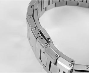 <span class=keywords><strong>Bracelet</strong></span> de <span class=keywords><strong>montre</strong></span> incurvé en acier inoxydable massif 316L de 18 mm, 20 mm, 22 mm avec fermoir déployant, édition limitée - Product Image 4