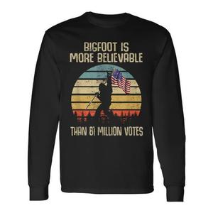 Bigfoot è più credibile del falso certificato di 81 milioni di voti - T-shirt vintage a maniche lunghe - Product Image 1