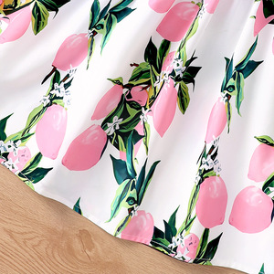 Robe d'été 2026 personnalisée en gros avec ceinture à nœud pour petites et moyennes filles, tissu de qualité supérieure, fabrication exquise, robe pour enfants - Product Image 4