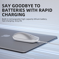 Ratón Inalámbrico Láser Recargable de 2.4G para Diestros, Mini Interfaz USB, Silencioso, Portátil, Accesorios para Computadora, Laptop