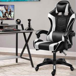 Vente en gros d'unité centrale Silla <span class=keywords><strong>Gamer</strong></span> à hauteur réglable meilleur logo chaise de sport ordinateur PC chaise de jeu de course pour adultes - Product Image 3
