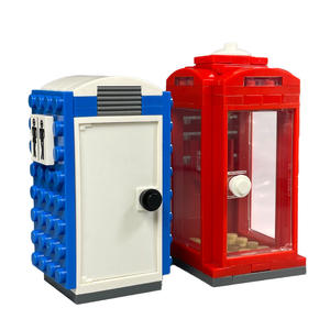 Bloques de Construcción Pequeños Moc, Juguete de Bloques de Construcción, Baño Público Móvil, Cabina Telefónica Roja, Instalaciones Públicas Urbanas DIY - Product Image 5