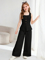 Vêtements pour filles de conception nouvelle, vêtements pour enfants, costume pour filles, costume avec gilet, costume formel, ensemble deux pièces à la mode