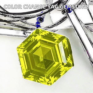 AG Gems Asscher Cut Synthetic YAG Gemstone Heat Treated Color Change Stone Hand Polished lab Created - Product Image 2