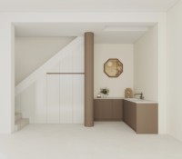 Muebles de Cocina Modernos de Lujo en Madera Inteligente, Juego de Muebles de Cocina Pequeños Listos para Armar, Diseño Modular de Almacenamiento