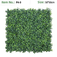 Panneaux de haie artificielle en buis 50x50cm (20x20 po) pour mur végétal, résistants à l'eau, écologiques, type Milan Ivy, vente en gros