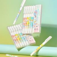 Stylo surligneur à pointe douce 6 couleurs pastèque Cola citron eau de toilette menthe crème glacée parfumée ensemble de surligneur fluorescent
