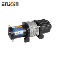 Treuil électrique télécommandé ENJOIN EJTX-4000 4000lbs 12V pour VTT/UTV avec moteur à câble en acier inoxydable, certifié SGS-CE, noir