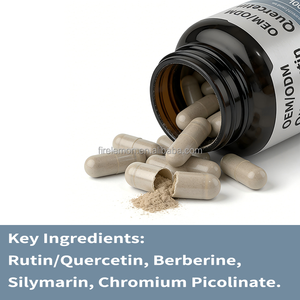 แคปซูลควอเรซิทินแบบ OEM/ODM ผลิตภัณฑ์เสริมอาหารจากสมุนไพรธรรมชาติที่มีส่วนผสมของรูติน ควอเรซิทิน และซิลิมาริน - Product Image 4