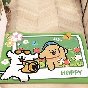 Cute Animals Doormat Rectangle Flocking Non Slip Home Entryway Mat Welcome Design - Product Image 2