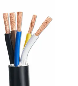 RVV Cable Electric Flexible RVV Copper Cable Wire 2 Cores 4 Core 0.3mm2 1.5mm PVC Wires Cables supplier