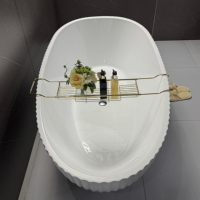 Bañera de Hidromasaje Independiente de Acrílico Blanco de Lujo con Diseño Ergonómico Twowinco, Color Personalizado, para Hotel