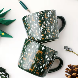 Tazze di natale in ceramica tendenza creativa regalo di Natale personalizzato tazza di caffè coppia colazione tè tazza di acqua per uso domestico - Product Image 5