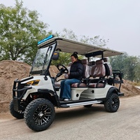 Voiturette de golf électrique classique avec boîte de chargement pour terrains de golf, 6 places, homologuée pour la route