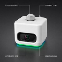 Sensor de Detección de Espacios de Estacionamiento con IA Optimizada, Cámaras Binoculares Duales de 4MP, Cobertura de 6 Bahías con Procesamiento de IA Local