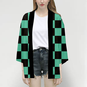 Donne/uomini estate Casual Cool Streetwear demone <span class=keywords><strong>Slayer</strong></span> stampa Anime giapponese Kimono Haori Yukata <span class=keywords><strong>Cosplay</strong></span> - Product Image 2