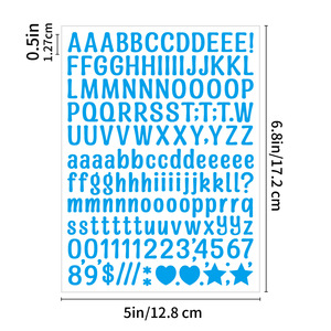 Autocollants lettres alphabet multicolores noirs autocollants pour cadeaux, boîtes aux lettres et numéros d'adresse – Livraison rapide - Product Image 5