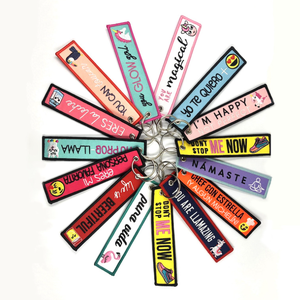 Embroidery Car <strong>Key</strong> Chain <strong>Key</strong> Id <strong>Label</strong> Tags Custom Logo Short Lanyards <strong>Key</strong> Tag Jet Tag for Airplane/Motorcycle Keychain - Product Image 6