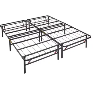 Customized Heavy-Duty Metal Iron Bed Frame Full Size Double Beds Minimalist Design Bedroom Apartment Hotel School Outdoor Dining