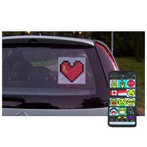 Lumière de décoration de voiture P4 RGB pleine couleur, contrôle par application Bluetooth DIY, 12V, couvercle arrière en aluminium, affichage d'émoticônes pour voiture, affichage LED pour voiture - Product Image 3