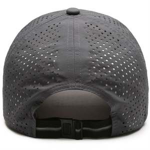 Casquette de baseball décontractée en maille fine respirante pour l'été unisexe 100% polyester, boucle en cuivre doré à 6 panneaux, sports à grosse tête - Product Image 3