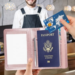 Funda y Organizador de Pasaporte de Cuero PU Boshiho al por Mayor, Cartera de Viaje Personalizada - Product Image 6