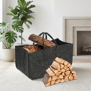 Cesto Porta Legna in Feltro Personalizzabile per Interni ed Esterni, Durevole, Portatile, con Logo e Colore Personalizzati, Basso MOQ - Product Image 1