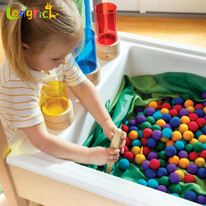Sistema de mesa sensorial con tapa para niños-Mesa de arena y agua con papelera grande, pizarra y <span class=keywords><strong>centro</strong></span> de actividades para niños pequeños - Product Image 5