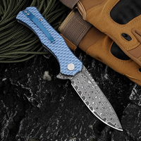 Couteau de poche Bochen 2026 de haute qualité, lame en acier Damas, couteau pliant de camping avec manche en alliage d'aluminium pour l'extérieur