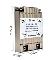 Hangdahui pour AMD SP3 CPU Cooler 180W 1U Server Heatsink Aluminium avec 17dBa Bruit et 2800 RPM Vitesse du ventilateur