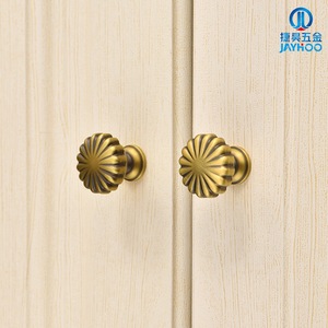JAYHOO Brass Cabinet Knobs Paw Shape French <b>Style</b> Solid Wood Drawer Handle Durable Modular Installation - Product Image 2