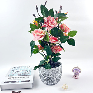 Jinhe <b>Artificial</b> Rose Camellia Tree <b>Silk</b> <b>Flowers</b> 20240237 Home Decor Photography Props - Product Image 3