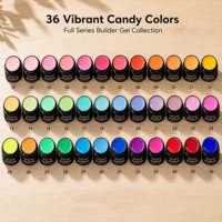 Gel de construction UV pour ongles, couleur bonbon, personnalisable avec logo, sans HEMA ni TPO, pour extension, marque privée