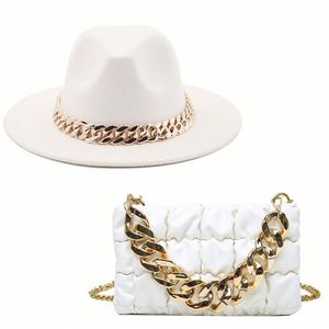 New Design Custom Winter Women Fedora Hat and Hand Bag Sets-Eco-Friendly Polyester/Cotton Casual Outdoor Party Wear - Product Image 1