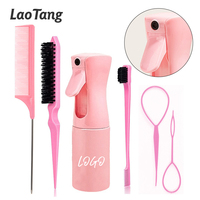 Ensemble de brosses à cheveux compactes avec logo personnalisé peigne à raie pour cheveux bouclés naturels noirs pour démêler les cheveux longs épais et droits humides