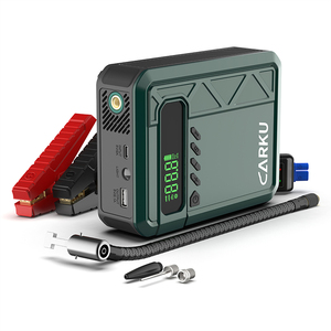 <span class=keywords><strong>Démarreur</strong></span> de voiture portable avec compresseur d'air, <span class=keywords><strong>démarreur</strong></span> de secours 1500A avec pompe à air 150psi, gonfleur de pneus - Product Image 4
