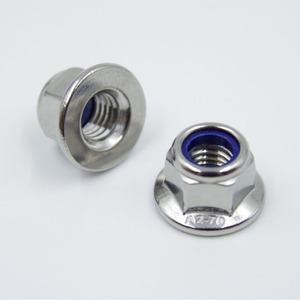 Écrou de blocage en nylon à bride en acier inoxydable Tateshina M3 M4 M5 M6 M8 A2-70 DIN6926 hexagonal métrique antidérapant - Product Image 2