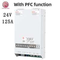 Alimentation à découpage PFC active haute puissance 3000W, 24V 125A, tension et courant réglables pleine puissance, haute efficacité