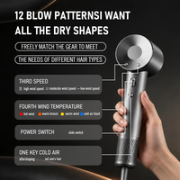 Sèche-cheveux silencieux 110000 tr/min BLDC séchage rapide NTC température intelligente soin hydratant 468g léger buse magnétique sèche-cheveux de voyage
