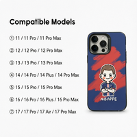 Coque Souple Transparente en TPU Motif Dessin Animé Football Star Bleu Rouge, Housse de Téléphone Tendance Antichoc pour iPhone 17 16 15 14 13 Pro Max