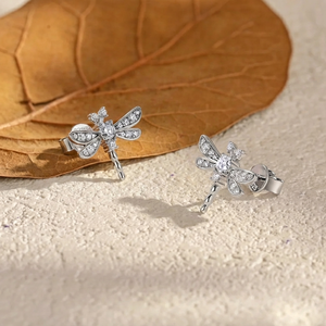 Romantik Tarz 2026 Gümüş Lüks Mücevher Altın Kaplama Gra Sertifikalı Mozanit Elmas Kadınlar İçin Yusufçuk Küpe - Product Image 3