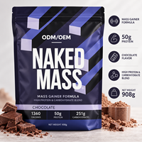 Poudre Protéinée Mass Gainer au Chocolat en Gros, Mélange Protéine-Carbohydrate, Supplément Nutritionnel pour Prise de Masse, Marque Privée, Usine OEM