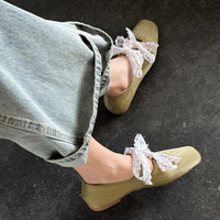 Nouveautés 2026 – Chaussures plates confortables et super tendance en dentelle avec nœud, style bateau pour filles, idéales au quotidien