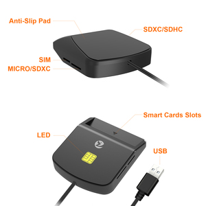 ZOWEETEK เครื่องอ่านการ์ด USB ออลอินวัน รองรับ SD และ TF เมมโมรี่การ์ด พร้อมฟังก์ชั่นอ่านและเขียนการ์ดชิปอัจฉริยะ ISO 7816 สำหรับคอมพิวเตอร์และแล็ปท็อป - Product Image 5