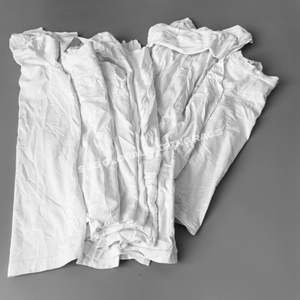 Trapos de camiseta blancos reciclados sin metal/polvo, 100% algodón, grado A, para limpieza industrial y de talleres - Product Image 1