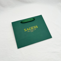 Bolsas de papel para envolver regalos de lujo de Boutique personalizada y bolsas de papel para envolver joyas con asas de cinta
